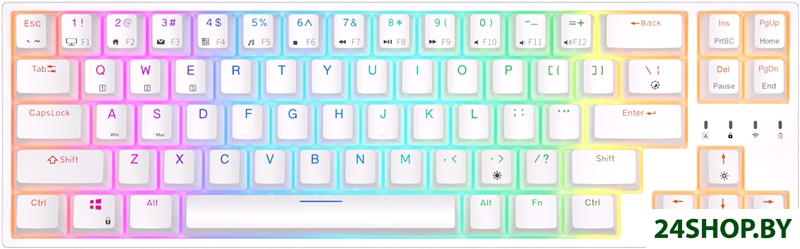 Клавиатура Royal Kludge RK68 Plus RGB (белый, RK Red) Клавиатура Royal Kludge RK68 Plus RGB (белый, RK Red)