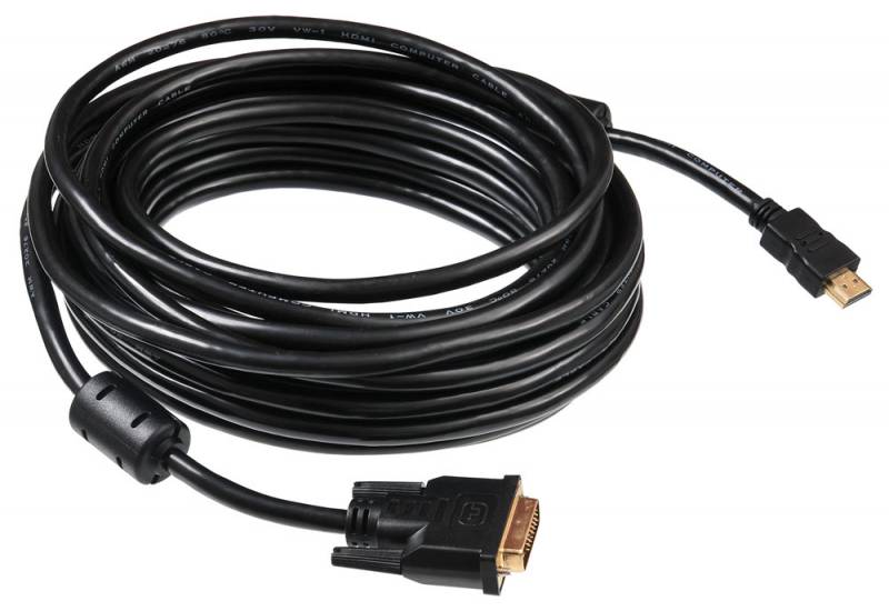 Кабель Buro HDMI-19M-DVI-D-10m Кабель Buro HDMI-19M-DVI-D-10m
