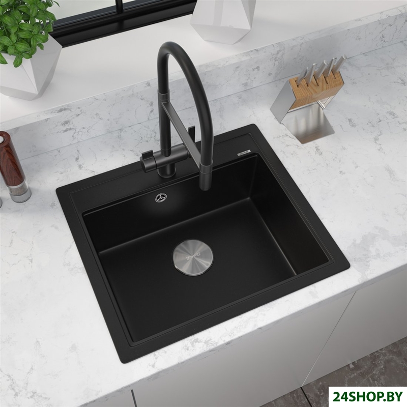 Кухонная мойка ZorG Rock 60 Premium black metallic Кухонная мойка ZorG Rock 60 Premium black metallic