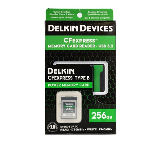 Карта памяти Delkin Devices CFexpress Reader and Card Bundle 256GB DCFX1-256-R Карта памяти Delkin Devices CFexpress Reader and Card Bundle 256GB DCFX1-256-R