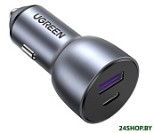 Картинка Автомобильное зарядное UGREEN CD213 60980 Gray