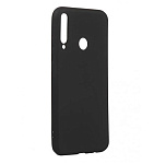 Картинка Чехол с микрофиброй DF для Realme 6i Silicone Black (rmOriginal-03)