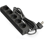Картинка Сетевой удлинитель ExeGate ECE-5-3B Black, 5 розеток, 3 м (EX285822RUS)