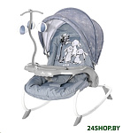 Картинка Детский шезлонг Lorelli Dream Time Silver Blue Rabbits (10110062152)
