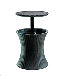 Картинка Стол коктейльный Keter Cool Bar Rattan 230903 (графит)