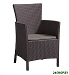 Картинка Кресло садовое Keter Iowa DC Brn + Cus Wm Taupe 4 cm 020 Std 215520 (коричневый)