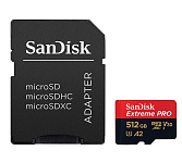 Картинка Карта памяти SanDisk Extreme PRO SDSQXCZ-512G-GN6MA microSDXC 512GB (с адаптером)