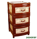 Картинка Комод 3-х секционный Альтернатива М1353 (коричневый)