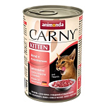 Картинка Консервированный корм для кошек Animonda Carny Kitten с говядиной и сердцем индейки (0,4 кг