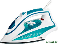Картинка Утюг Delta Lux DL-352 (белый/бирюзовый)