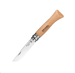 Картинка Нож туристический OPINEL №6 / 000404 (нержавеющая сталь, бук, блистер)