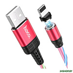 Картинка Кабель Hoco U90 Lightning (красный)