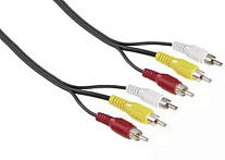 Картинка Кабель Hama H-43134 3хRCA (m)/3хRCA (m) (2 м) (00043134) (черный)