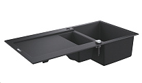 Картинка Кухонная мойка Grohe K500 60-C 100/50 1.5 31646AP0 (черный гранит)