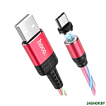 Картинка Кабель Hoco U90 microUSB (красный)