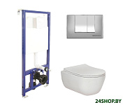 Картинка Унитаз Berges Wasserhaus Ego Rimless + Toma Slim + Novum525 + S3 047243