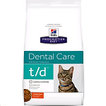 Картинка Сухой корм для кошек Hill's Prescription Diet t/d Chicken (1,5кг)
