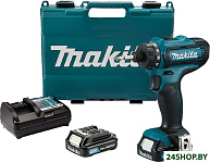 Картинка Дрель-шуруповерт Makita DF033DWAE (с 2-мя АКБ, кейс)
