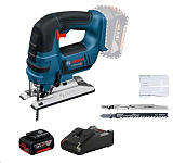 Картинка Электролобзик Bosch GST 18 V-LI B Professional 0615990M43 (с 1-им АКБ 4 Ah)