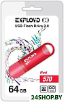 Картинка USB флэш-накопитель EXPLOYD 570 64GB красный