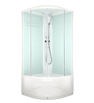 Картинка Душевая кабина Domani-Spa Delight 110 High 100x100 (матовое стекло/белый)