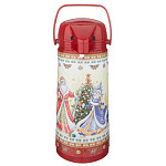 Картинка Помповый термос Agness 910-674 1.9л (Christmas collection)