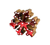 Картинка Игрушка Gasper Снежинка 6319530-01 (красный)