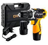 Картинка Дрель-шуруповерт Deko DKCD12FU-Li SET 63 (с 2-мя АКБ, кейс, набор оснастки) (063-4094)