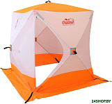 Картинка Палатка Следопыт КУБ 3 (белый/оранжевый)