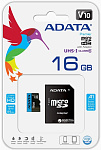 Картинка Карта памяти A-Data Premier AUSDH16GUICL10A1-RA1 microSDHC 16GB (с адаптером)