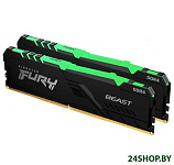 Картинка Оперативная память Kingston FURY Beast RGB 16GB DDR4 PC4-21300 KF426C16BBA/16