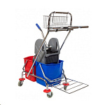Картинка Тележка Baiyun Cleaning 2х17L (красный, синий)