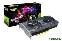 Картинка Видеокарта Inno3D GeForce RTX 3060 Ti Twin X2 OC LHR 8GB N306T2-08D6X-119032DH