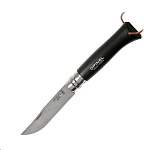 Картинка Нож туристический OPINEL №8 Trekking / 002211 (нержавеющая сталь, черный)