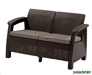 Картинка Диван садовый KETER Corfu 258946 (коричневый)