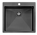 Картинка Кухонная мойка ZorG ZRN 5055 Nano PVD Gunblack 3 мм