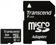 Карта памяти Transcend Ultimate microSDHC UHS-I U1 Class 10 8GB (TS8GUSDHC10U1)