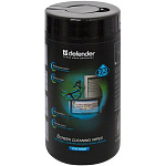 Картинка Влажные чистящие салфетки для экранов в тубе Defender CLN30320 (100шт)