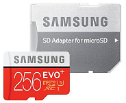 Картинка Карта памяти Samsung EVO Plus MB-MC256DA/RU microSDXC Memory Card 256Gb Class10 UHS-I U3+ A