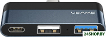 Картинка USB-хаб Usams US-SJ490