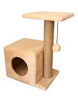 Картинка Комплекс для кошек Cat House С боковой полкой 0.58 (джут бежевый)