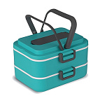 Картинка Термос для еды BEKKER BK-4367 2*0.75л (бирюзовый)