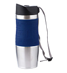 Картинка Термокружка Agness 709-031 400мл (нержавеющая сталь/синий)