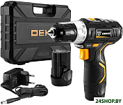 Картинка Дрель-шуруповерт Deko GCD12DU3 SET 3 (с 2-мя АКБ, кейс, набор оснастки) (063-4097)