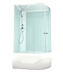 Картинка Душевая кабина Domani-Spa Delight 128 High 120x80 (левая, прозрачное стекло/белый)