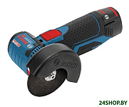 Картинка Угловая шлифмашина Bosch GWS 12V-76 Professional 06019F200B (с 2-мя АКБ, 3.0 Ah, кейс)