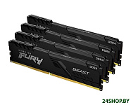 Картинка Оперативная память Kingston FURY Beast 4x8GB DDR4 PC4-28800 KF436C17BBK4/32