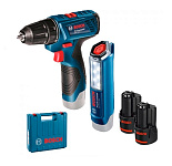 Картинка Дрель-шуруповёрт Bosch GSR 120-LI + GLI 12V-300 (06019F7005)