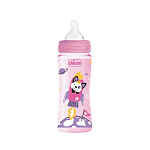 Картинка Бутылочка Chicco Well-Being Girl 330 мл (4м+) (с силиконовой соской) (00028637100000)