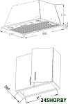 Картинка Кухонная вытяжка Korting KHI 6530 W